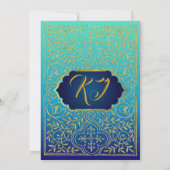 Bollywood Arabian Nights Bridal Shower Uitnodiging (Achterkant)