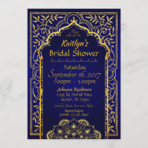 Bollywood Arabian Nights bruids Douche Uitnodiging