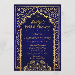 Bollywood Arabian Nights bruids Douche Uitnodiging