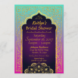 Bollywood Arabian Nights bruids Douche Uitnodiging