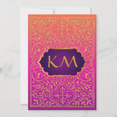 Bollywood Arabian Nights bruiloft uitnodiging (Achterkant)