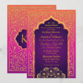 Bollywood Arabian Nights bruiloft uitnodiging (Voorkant / Achterkant)