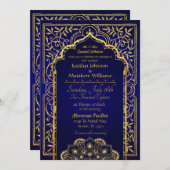 Bollywood Arabian Nights bruiloft uitnodiging (Voorkant / Achterkant)