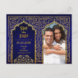 Bollywood Arabian Nights Save the Date Aankondigingskaart