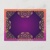 Bollywood Arabian Nights Save the Date Aankondigingskaart (Achterkant)