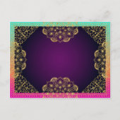 Bollywood Arabian Nights Save the Date Aankondigingskaart (Achterkant)