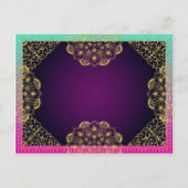 Bollywood Arabian Nights Save the Date Aankondigingskaart (Achterkant)