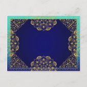 Bollywood Arabian Nights Save the Date Aankondigingskaart (Achterkant)