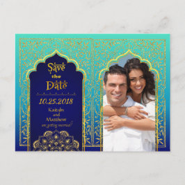 Bollywood Arabian Nights Save the Date Aankondigingskaart