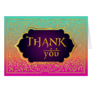 Bollywood Arabian Nights Thank You Note Card