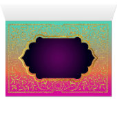 Bollywood Arabian Nights Thank You Note Card (Binnen Horizontaal (Onder))