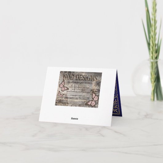 Bollywood Arabian Nights Thank You Note Card Bedankkaart (Achterkant)