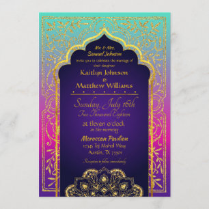 Bollywood Arabian Nights Trouwkaart Uitnodiging