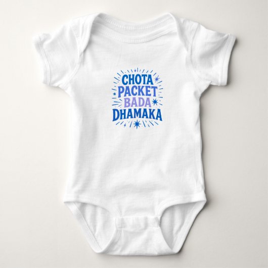 Bollywood Baby Gift, Funny Desi Baby shower Romper (Voorkant)