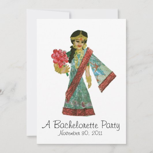 Bollywood Bachelorette Kaart (Voorkant)