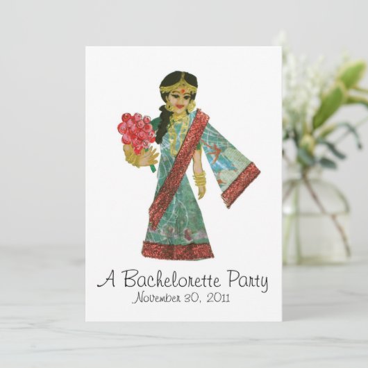 Bollywood Bachelorette Kaart (Staand voorkant)