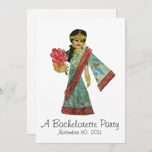 Bollywood Bachelorette Kaart (Voorkant / Achterkant)