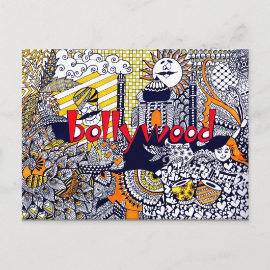 Bollywood briefkaart (Voorkant)