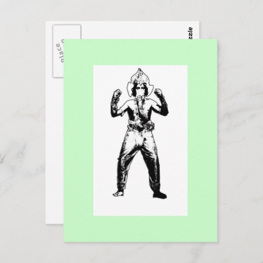 Bollywood Ganeesh Briefkaart (Voorkant / Achterkant)