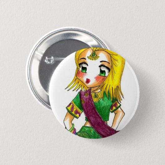 Bollywood - Gema Ronde Button 5,7 Cm (Voorkant /achterkant)