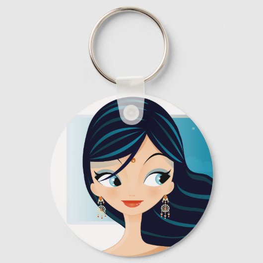 Bollywood Girl Sleutelhanger (Voorkant)