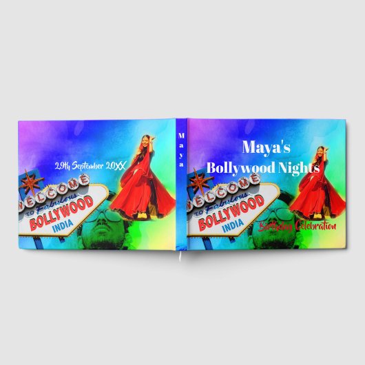 Bollywood Indian Birthday Hindu Colorful Modern Gastenboek (Volledig)