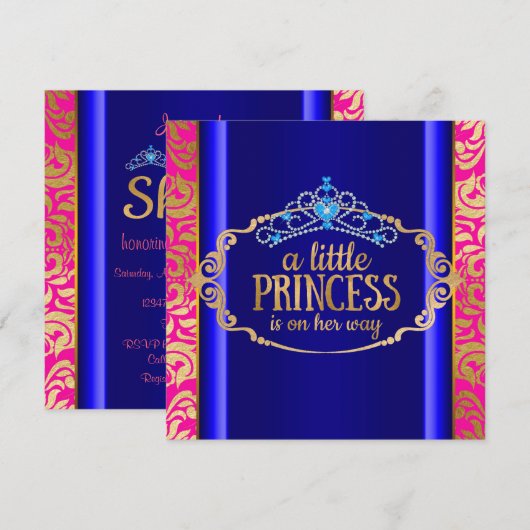 Bollywood Indiase Prinses Baby Shower Kaart (Voorkant / Achterkant)