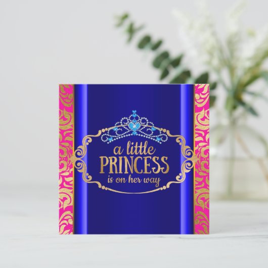 Bollywood Indiase Prinses Baby Shower Kaart (Staand voorkant)