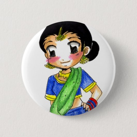 Bollywood - Loli Ronde Button 5,7 Cm (Voorkant)