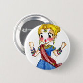 Bollywood - Lorca Ronde Button 5,7 Cm (Voorkant /achterkant)