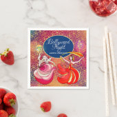 Bollywood Night Danser Rood Paars Goud Aangepast Servet (Insitu)