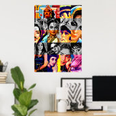 Bollywood Pattern 3 Poster (Thuiskantoor)