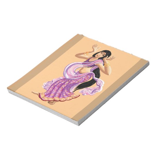 Bollywood sari danseres notitieblok (Linkerzijde)