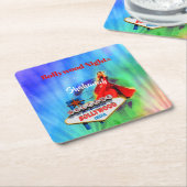 Bollywood Thema Indische Kleurrijke Kartonnen Onderzetters (Schuin)