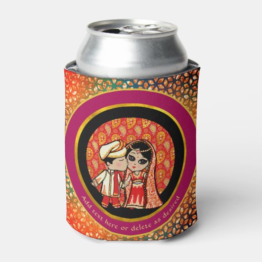 Bollywood Verloving Indische Trouw Cute Koppel Blikjeskoeler (Blikje Voorkant)