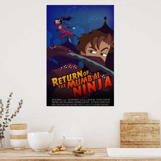 Bollywood Wannabe Ninja Poster (Keuken)