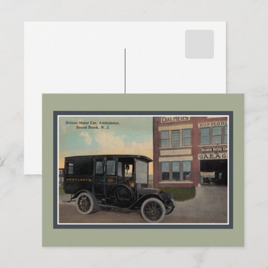  Bolmer Motor Car Ambulance Bound Brook NJ Briefkaart (Voorkant / Achterkant)