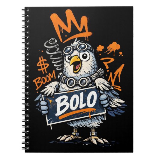 Bolo Graffiti Bird Spiral Notebook Notitieboek (Voorkant)