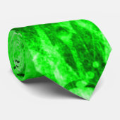 BOLO Mannen Groen Splash Satin Power Stropdas (Opgerold)