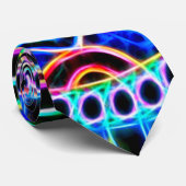 BOLO Mannen Neon Fractal Satin Power Stropdas (Opgerold)