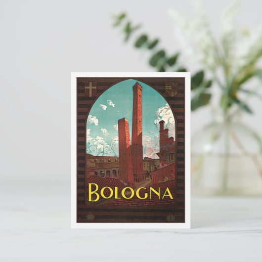 Bologna Bononia Italy Vintage Travel Briefkaart (Staand voorkant)