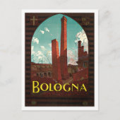 Bologna Bononia Italy Vintage Travel Briefkaart (Voorkant)