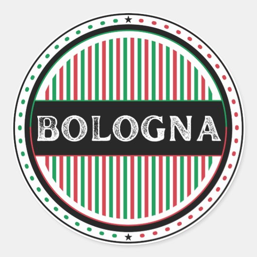 Bologna City Pride Emblem – Italian Identity Ronde Sticker (Voorkant)