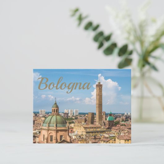 Bologna Emilia-Romagna Italië Panorama Souvenir Feestdagenkaart (Staand voorkant)