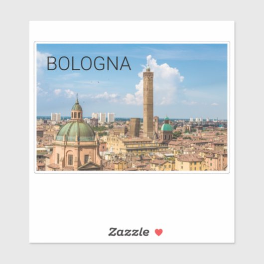 Bologna Emilia-Romagna Italië Panorama Souvenir Sticker (Vel)