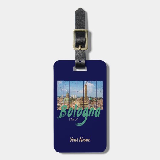 Bologna Emilia-Romagna Italië  souvenir Bagagelabel (Voorkant verticaal)