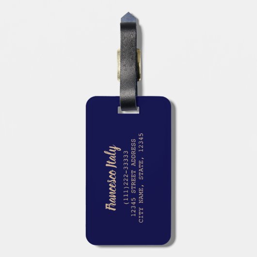 Bologna Emilia-Romagna Italië  souvenir Bagagelabel (Achterkant verticaal)