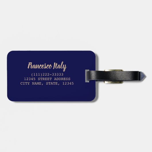 Bologna Emilia-Romagna Italië  souvenir Bagagelabel (Achterkant horizontaal)