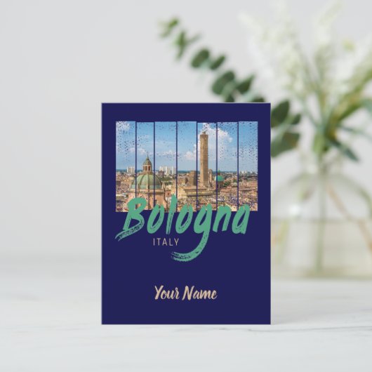 Bologna Emilia-Romagna Italië  souvenir Feestdagenkaart (Staand voorkant)