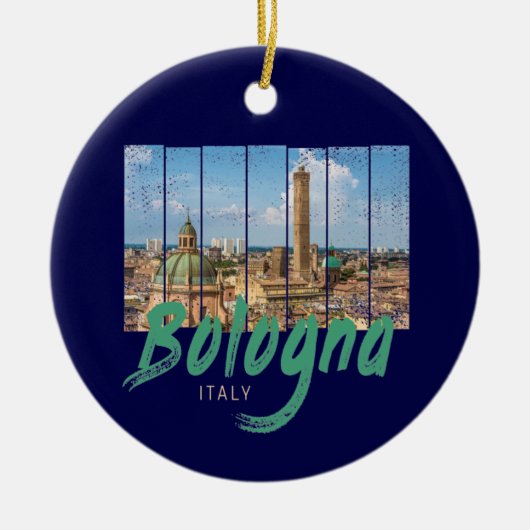 Bologna Emilia-Romagna Italië  souvenir Keramisch Ornament (Voorkant)